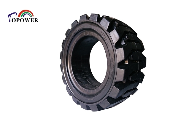 福建滑移装载机剪叉式升降机实心橡胶轮胎27X12-15